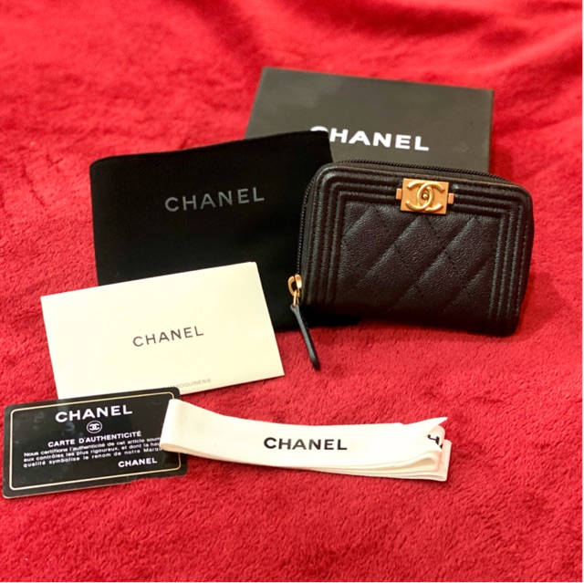 กระเป๋าสตางค์ Chanel หนังแท้ งานออริ ส่งฟรีems