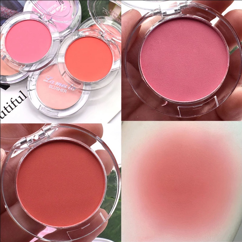 Lameila บลัชออน เนื้อแมตต์ สีแดง สีนู้ดธรรมชาติ สําหรับนักเรียนหญิง Blusher Powder