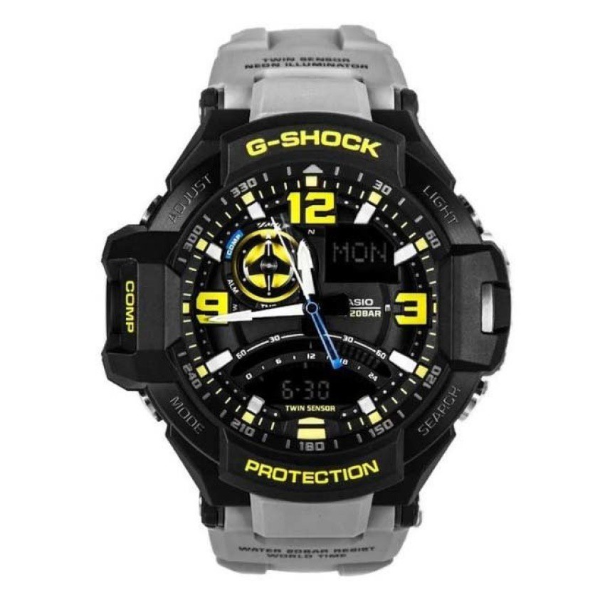 Casio G-shock นาฬิกาข้อมือผู้ชาย GA-1000-8A Grey/Black