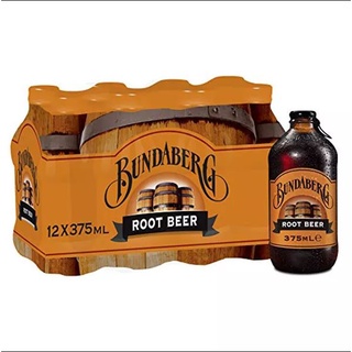 🌟พร้อมส่ง🌟Bundaberg Root Beer 375ml 12 Bottles บันดาเบิร์ก น้ำหวานกลิ่นรูทเบียร์ อัดก๊าซ ขนาด 375 มล 12 ขวด