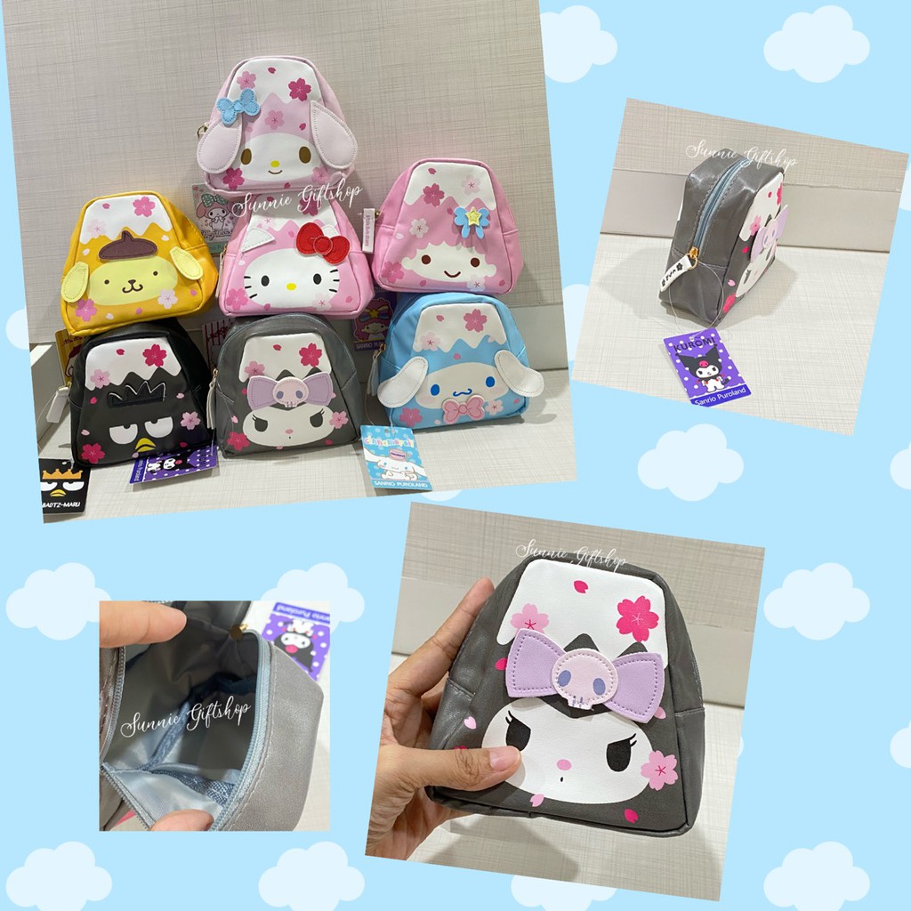พร้อมส่ง กระเป๋าใส่สตางค์ ใส่เหรียญ ทรงฟูจิ ลายการ์ตูน Sanrio
