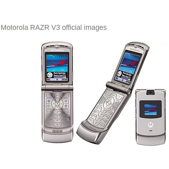 Motorola V3i renovated GSM 2G โทรศัพท์ฝาพับหน้าจอคู่ สีลูกกวาด