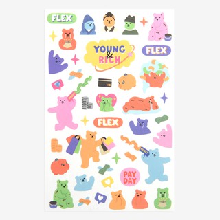 Jelly Bear Sticker - 24 Money สติ๊กเกอร์เจ้าหมีจิ๋ว