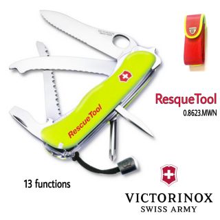 Victorinox Rescue Tool มีที่แข็งแกล่งสำหรับนักกู้ภัย และติดรถ มีตัวทุบกระจกรถและใบเลื่อยกนะจกรถ มีดตัดสายเข็มขัดนิรภัย