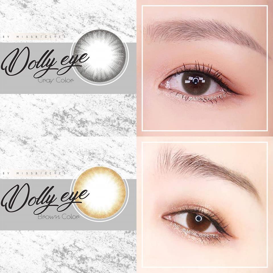 คอนแทคเลนส์ รุ่น Dolly Eye สีน้ำตาล เทา