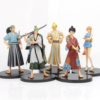 Wano Country Luffy Sanji Hand-made Model Doll Sauron Usopp Kimono Decoration One Piece