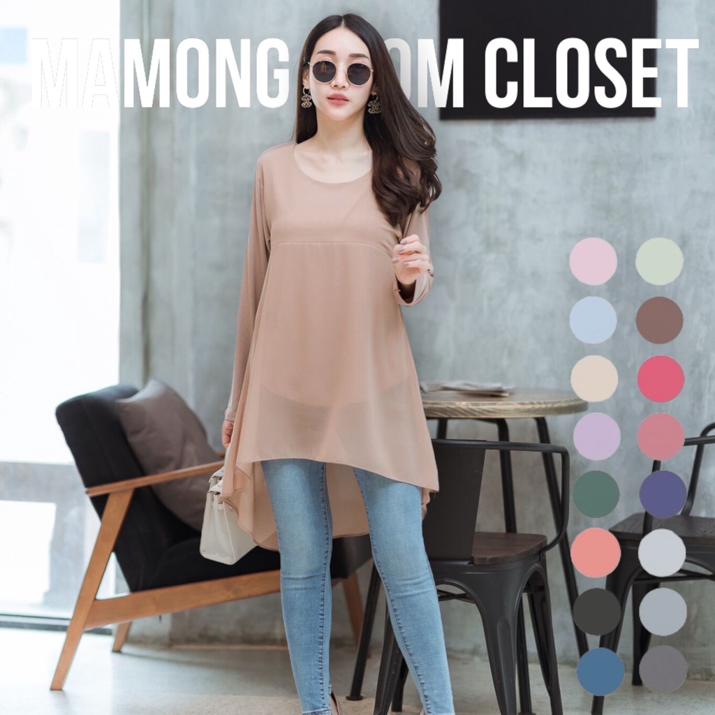 Mamong ชุดให้นม 1107 เสื้อให้นมแขนยาว