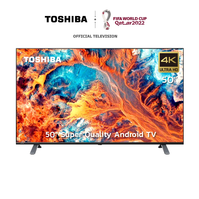 TOSHIBA Android 4K UHD TV รุ่น 50C350KP ขนาด 50 นิ้ว รับประกันศูนย์ 3 ปี Google Assistant Voice Control Smart TV