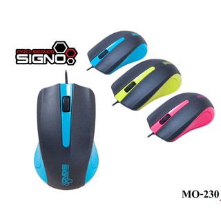 SIGNO เม้าส์ รุ่น MO-230 WIRED BESICO OPTICAL MOUSE