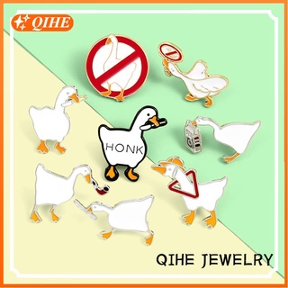 Angry Goose Enamel Pin Sticker  Untitled Goose Game Badge Brooch Goose  Meme  Accessories  Funny Collar Lapel Pin