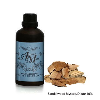 Aroma&amp;More  Sandalwood Essential oil dilute 10% น้ำมันหอมระเหยแซนเดิลวูด ชนิดเจือจาง 10%-Mysore, India 100ML