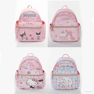 Ag Sanrio กระเป๋าเป้สะพายหลัง พิมพ์ลายการ์ตูน Hello Kitty mymelody Kuromi Cinnamon สไตล์เกาหลี สําหรับเด็กผู้หญิง