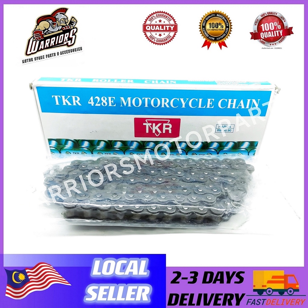 TKR 428E MOTORCYCLE STEEL CHAIN RANTAI MOTORCYCLE 428 สําหรับรถจักรยานยนต์ทั้งหมด 428
