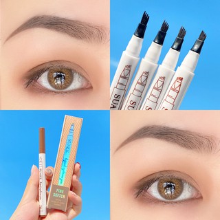 *Sale* ปากกาเขียนคิ้ว4มิติ  Suake Liquid Eyebrow Pen ที่เขียนคิ้วน่ะในรูปแบบทินท์ 4แฉก กันน้ำ กันเหงื่อได้ดี