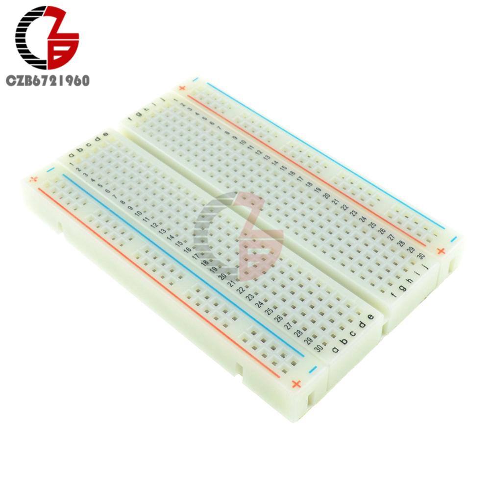 Mb102 บอร์ดเบรดบอร์ด PCB 400 จุด ขนาดเล็ก สําหรับทดสอบรถบัส