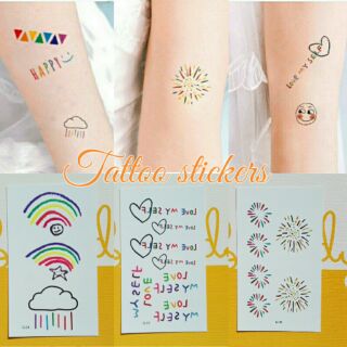 รอยสักชั่วคราว Tattoo stickers สติ๊กเกอร์รอยสักกันน้ำ