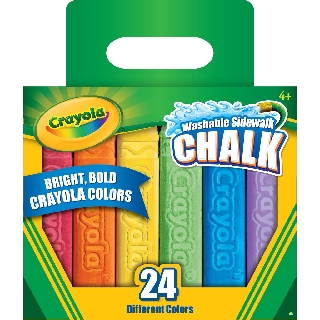 Crayola สีชอล์กล้างออกได้ แท่งใหญ่ 24แท่ง