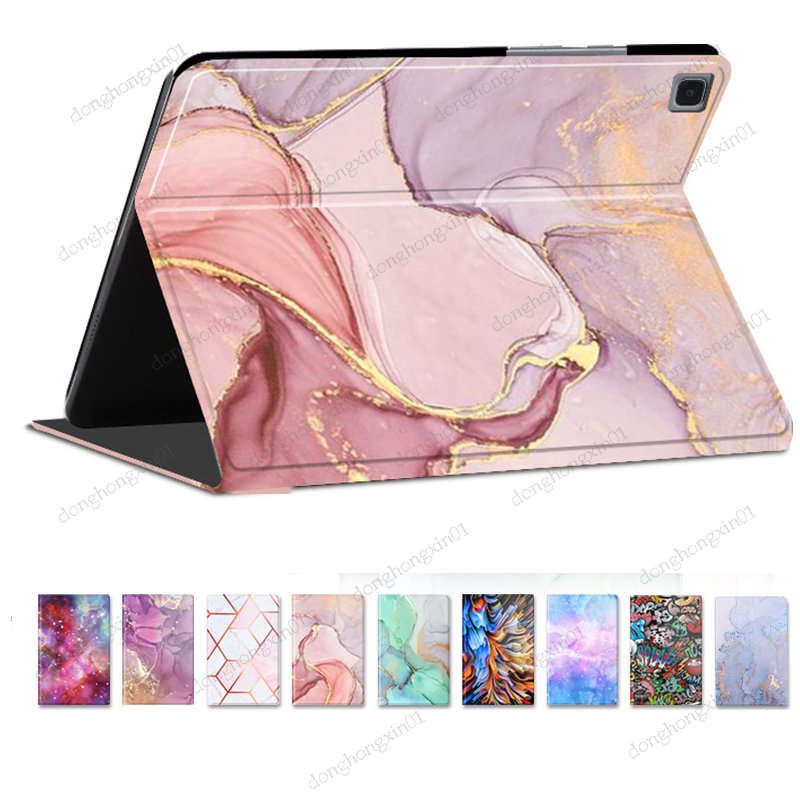 สําหรับ Honor Pad 9 (12.1 นิ้ว) 2024 HEY2-W09 HEY2-W19 รูปแบบหินอ่อนสมาร์ทแม่เหล็ก PU หนังพลิกนุ่มกล