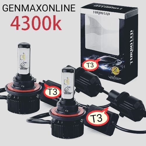 LED H4 H11 H7 H3 9006 9005 ไฟหน้ารถยนต์ T3 4300k 2 ชิ้น