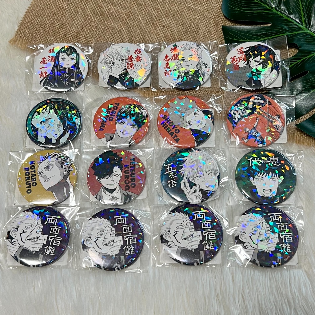 ( พร้อมส่ง) Jujutsu Kaisen / Haikyuu!! / Demon Slayer - Can Bedge เข็มกลัด มหาเวทย์ผนึกมาร ไฮคิว ดาบพิฆาตอสูร