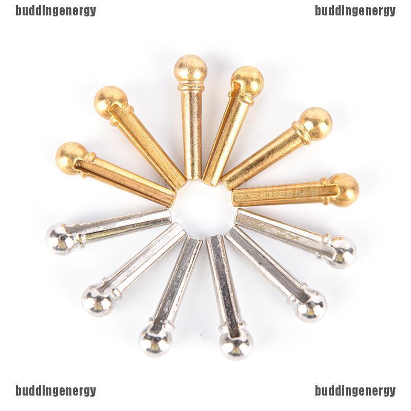 [Outdoor&Home]6pcs Metal Bridge Pin Folk Acoustic Guitar String Pin Peg ...