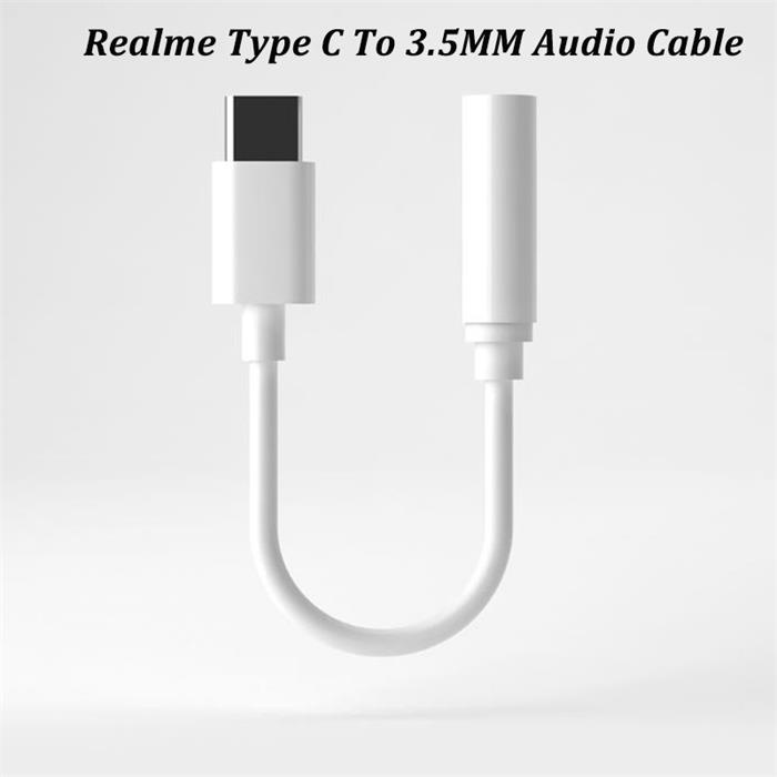 Realme Type C อะแดปเตอร์เสียง USB-C เป็น 3.5 มม. แจ็คหูฟัง เชื่อมต่อสายเคเบิล สําหรับ Realme X3 X7 Pro X50 X50M X50T