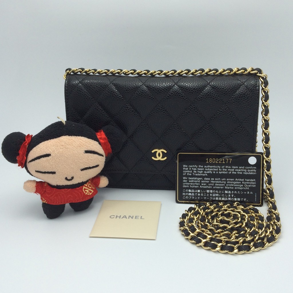 (SOLD) Chanel WOC Black Caviar GHW