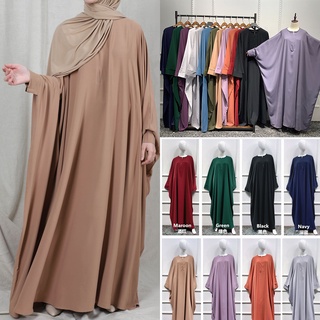 Baju Kelawar Abaya ชุดเดรสยาว สําหรับสตรีชาวมุสลิม พลัสไซซ์