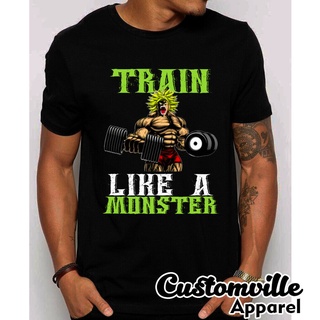 เสื้อยืด พิมพ์ลายรถไฟ Broly Like A Monster Super Saiyan Dbz แฟชั่นฮาโลวีนSize S-5XL