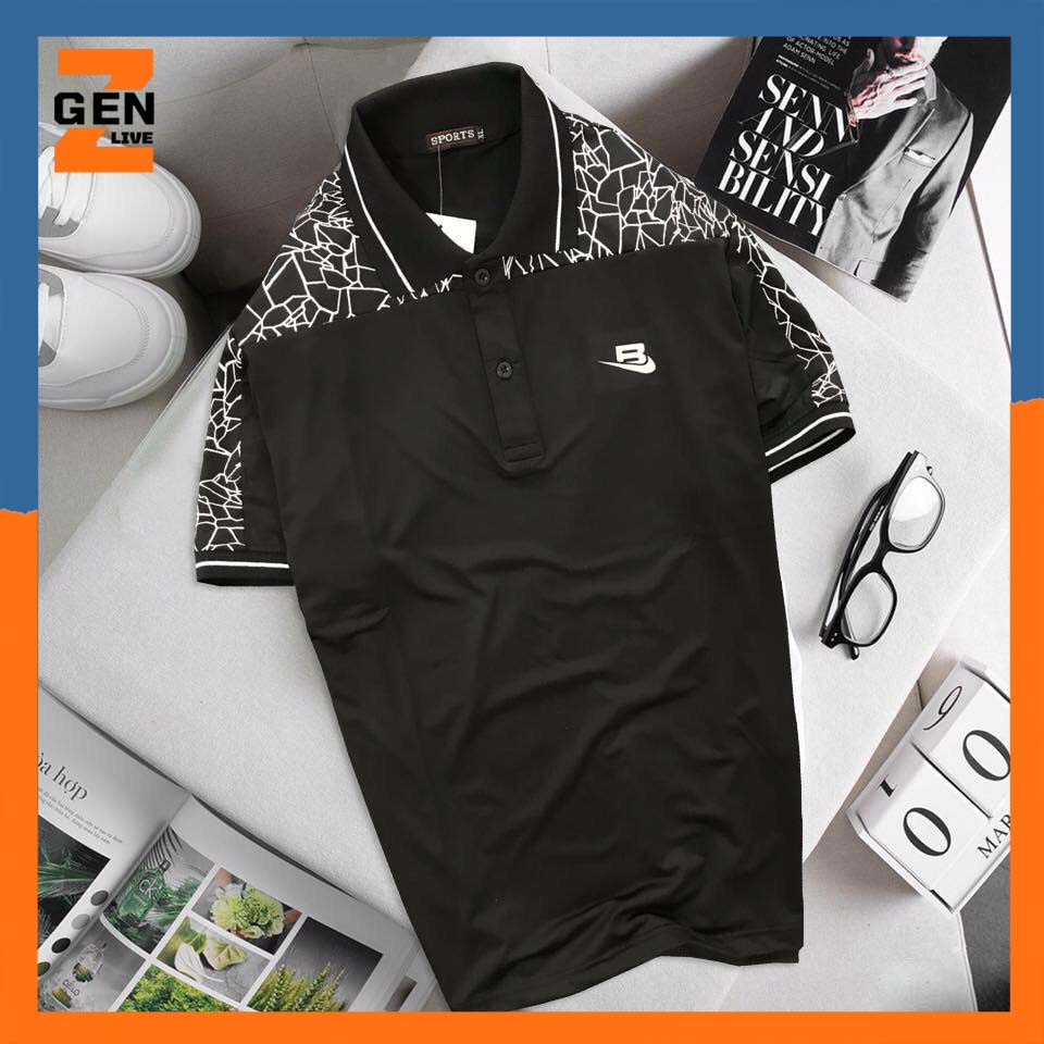 เสื้อยืดกีฬาผู้ชาย SHORT-SLEEVE SPORTS พร้อม ACTIVE PERSONALITY SHOULDER PATTERN - LZ FASHION - PS12