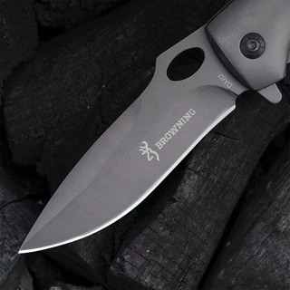 Browning มีดพับเดินป่า มีดพับตั้งแคมป์ จับถนัดมือ แข็งแรงคมกรีบ Folding Knife Outdoor Multifunctional Portable Knife