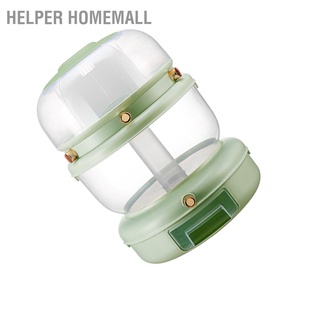 Helper Homemall กล่องเก็บธัญพืช ข้าวสาร แบบแบ่งช่อง หมุนได้ สําหรับห้องครัว บ้าน