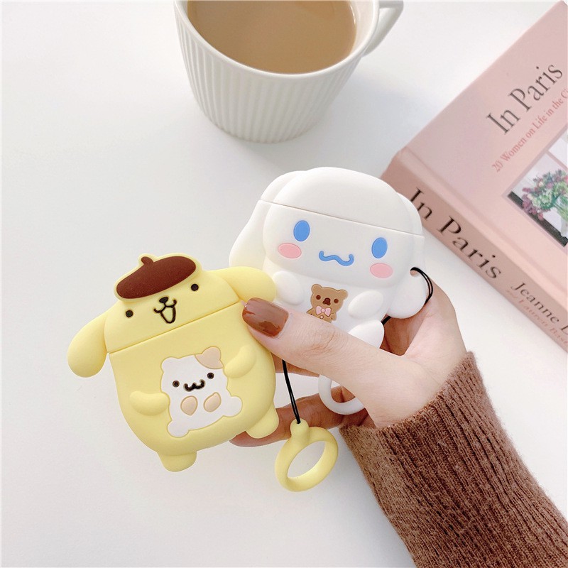 สําหรับ airpods 1 2 pro 3 เคสหูฟังบลูทูธไร้สาย ลาย Cinnamoroll Pom Pom Purin น่ารัก