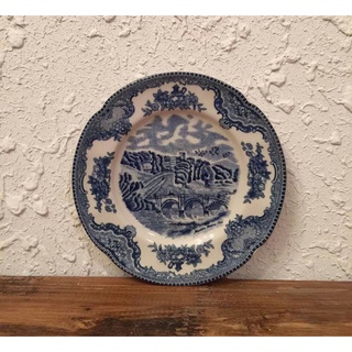 HACHI HACHI จานหลุยส์ OBC 6.7 นิ้ว สีฟ้า จานสไตล์ยุโรป (จานOBCหลุยส์6.7นิ้ว-ฟ้า) Old Britain Castles Blue Made in Eng