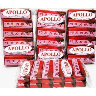 APOLLO เวเฟอร์เคลือบช็อคโแลต มี 2 รส รสนม รสช็อคโกแลต
