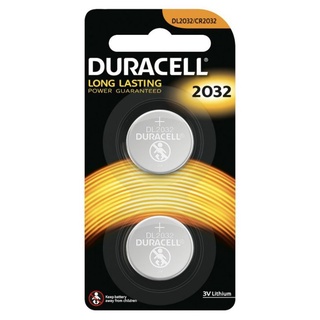 ถ่านกระดุม Duracell Lithium 3V CR2032/DL2032 New (แพค2ก้อน)