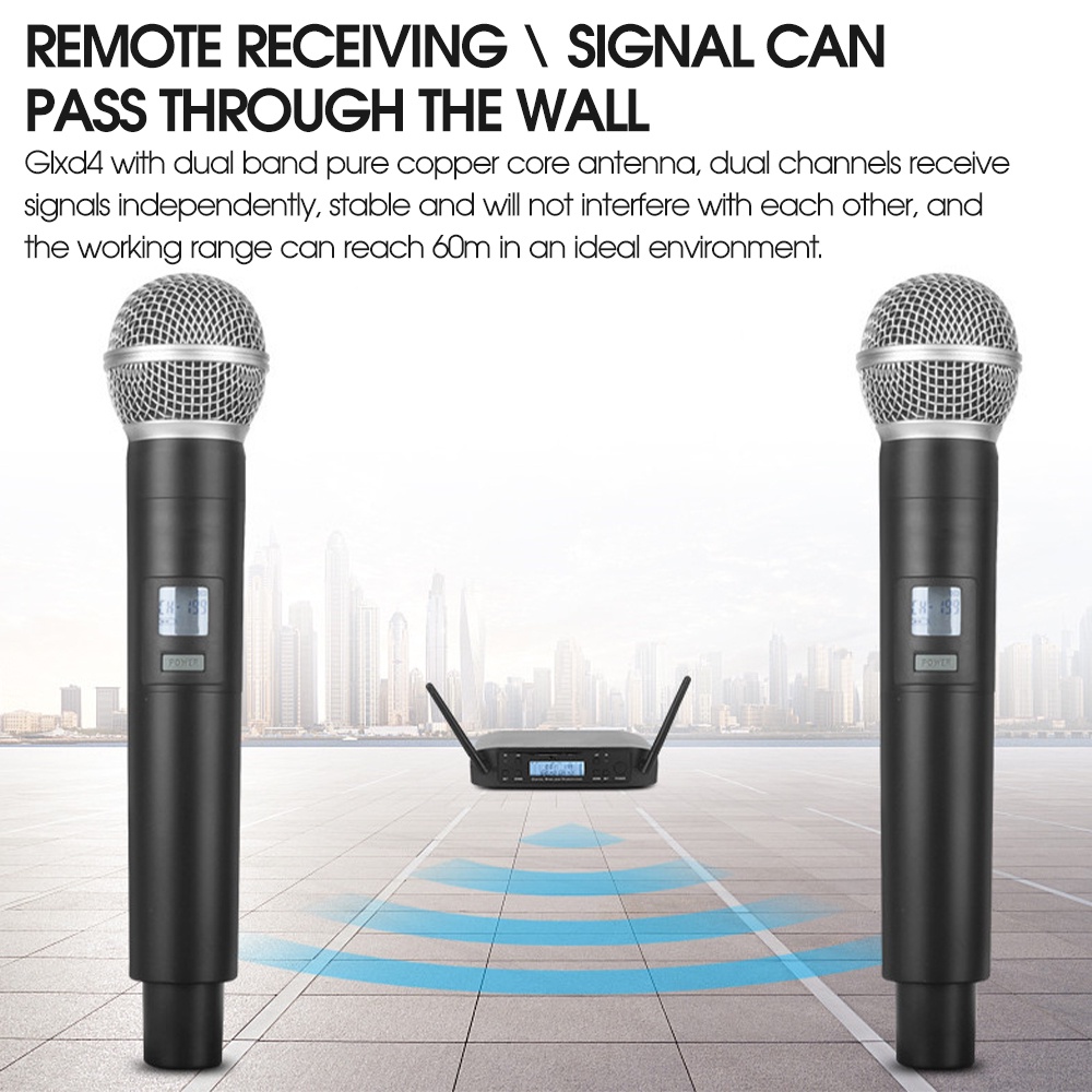 BFor SHURE GLXD4 Wireless Microphone UHF 600-635MHz Professional ...