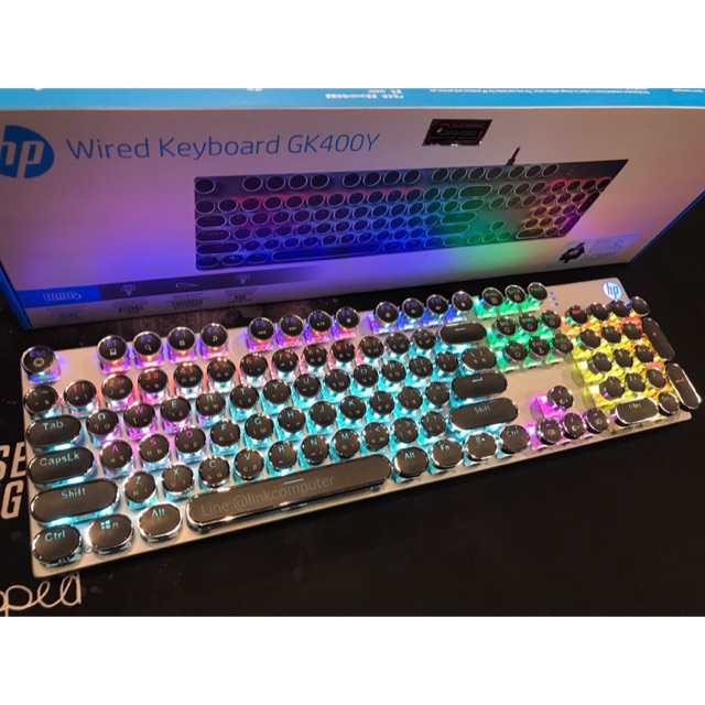 HP GK400Y MECHANICAL KEYBOARD PUNK KEYCAP BLUE SWITCHES แมคคานิคคอล