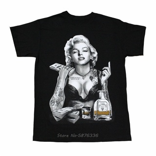 [S-5XL] เสื้อยืดคอกลม ผ้าฝ้าย พิมพ์ลายกราฟฟิค Marilyn Monroe Hustle แนวเซ็กซี่ สไตล์เรโทร สําหรับผู้ชาย และผู้หญิง