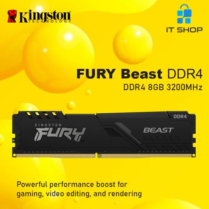 Kingston Fury Beast 8Gb Ddr4-3200Mhz | Shopee Thailand