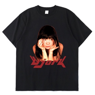 【🔥🔥】เสื้อยืดแขนสั้นลําลอง ผ้าฝ้าย ทรงหลวม พิมพ์ลายอัลบั้มเพลงนักร้อง Bjork ยุค 90s แฟชั่นฤดูร้อน สําหรับผู้ชาย