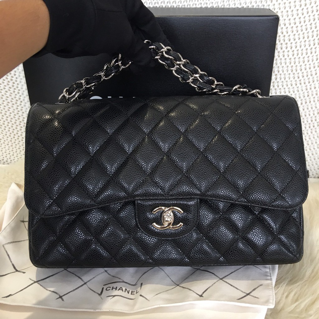 [CO211005357] Chanel / Classic Jumbo Caviar SHW