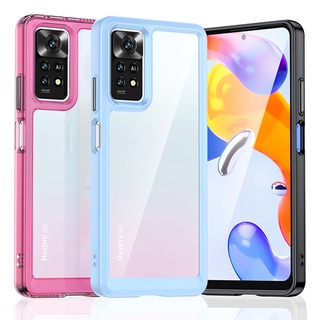 เคสโทรศัพท์มือถือซิลิโคน TPU ใส กันกระแทก หรูหรา สําหรับ Xiaomi Redmi Note 11S Note 11 Pro+ 5G