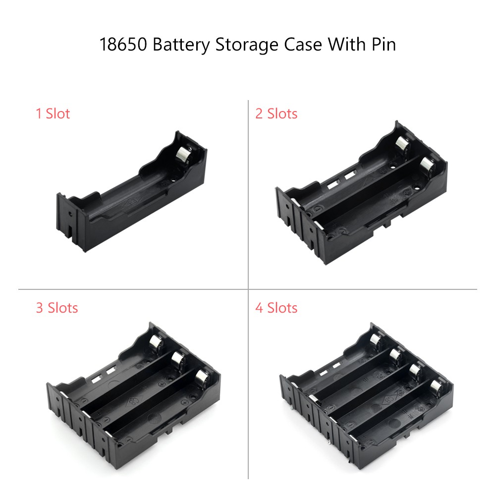 Abs 18650 Power Bank Cases 18650 Battery Holder Storage Box Case 1 2 3 4 Slot With Hard Pin For 0049