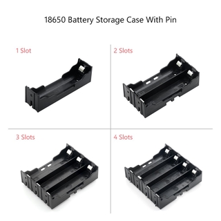 กล่องใส่แบตเตอรี่18650 1x2 X 3x4 X 18650 Baterai 1 2 3 4 Slot Dengan Pin Keras Inventor. Th