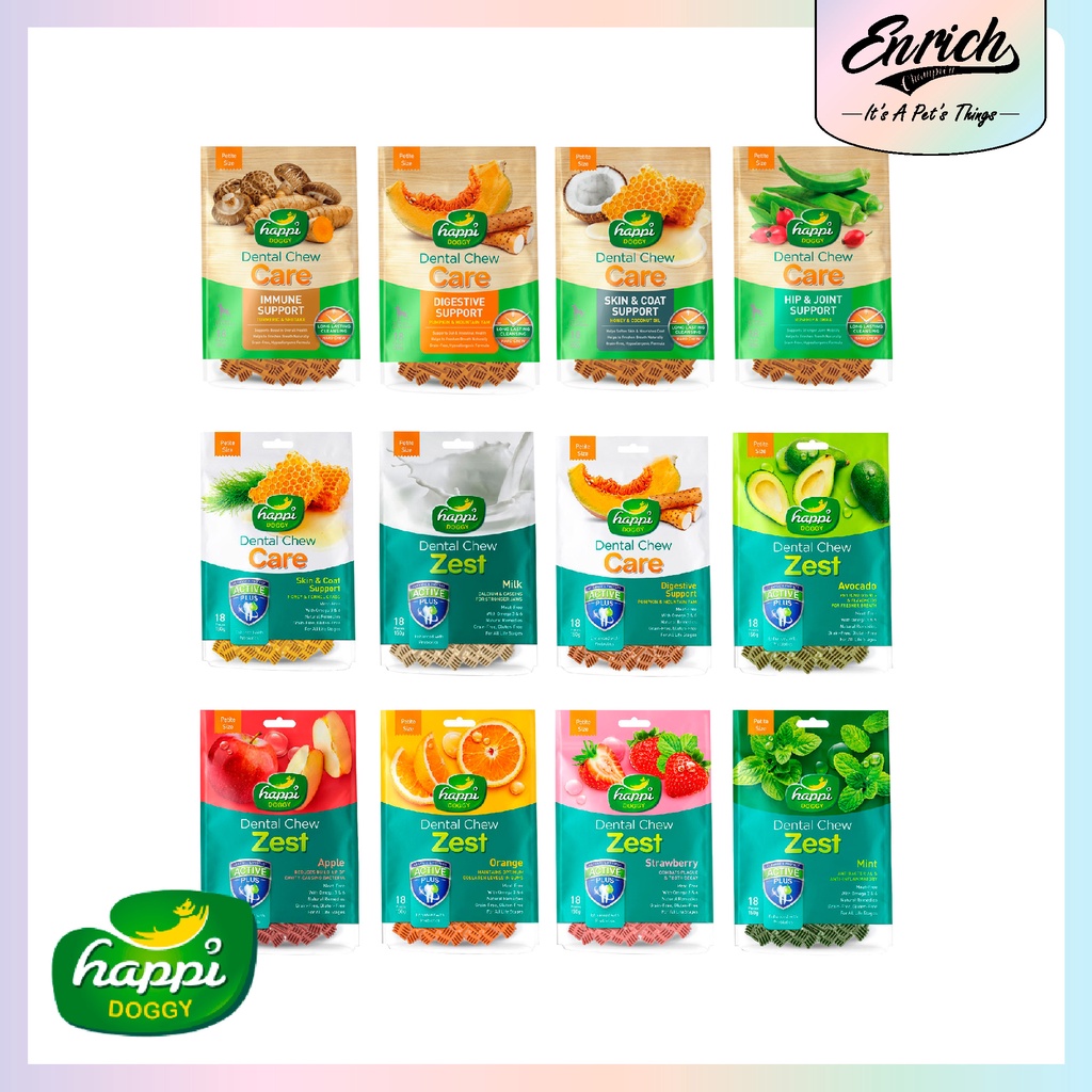 Happi Skippi / Doggy Dental Chew Zest Care 150gm (6pcs / 18pcs)