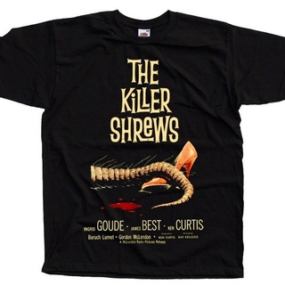 ขายดี เสื้อยืดแขนสั้น คอกลม ผ้าฝ้าย พิมพ์ลายโปสเตอร์สยองขวัญ The Killer Shrews V1 แฟชั่นฤดูร้อน สําหรับผู้ชายสามารถปรับแ