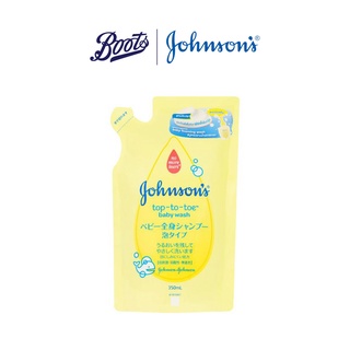 Johnsons จอห์นสัน ท็อปทูโท เซลฟ์ โฟมมิ่ง เบบี้ บาธ 350 มล. (ถุงเติม)