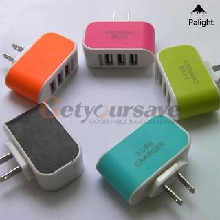 Us Pop Triple Usb Port อะแดปเตอร์ปลั๊กเสียบชาร์จ Ac Us เหมาะกับการพกพาเดินทาง