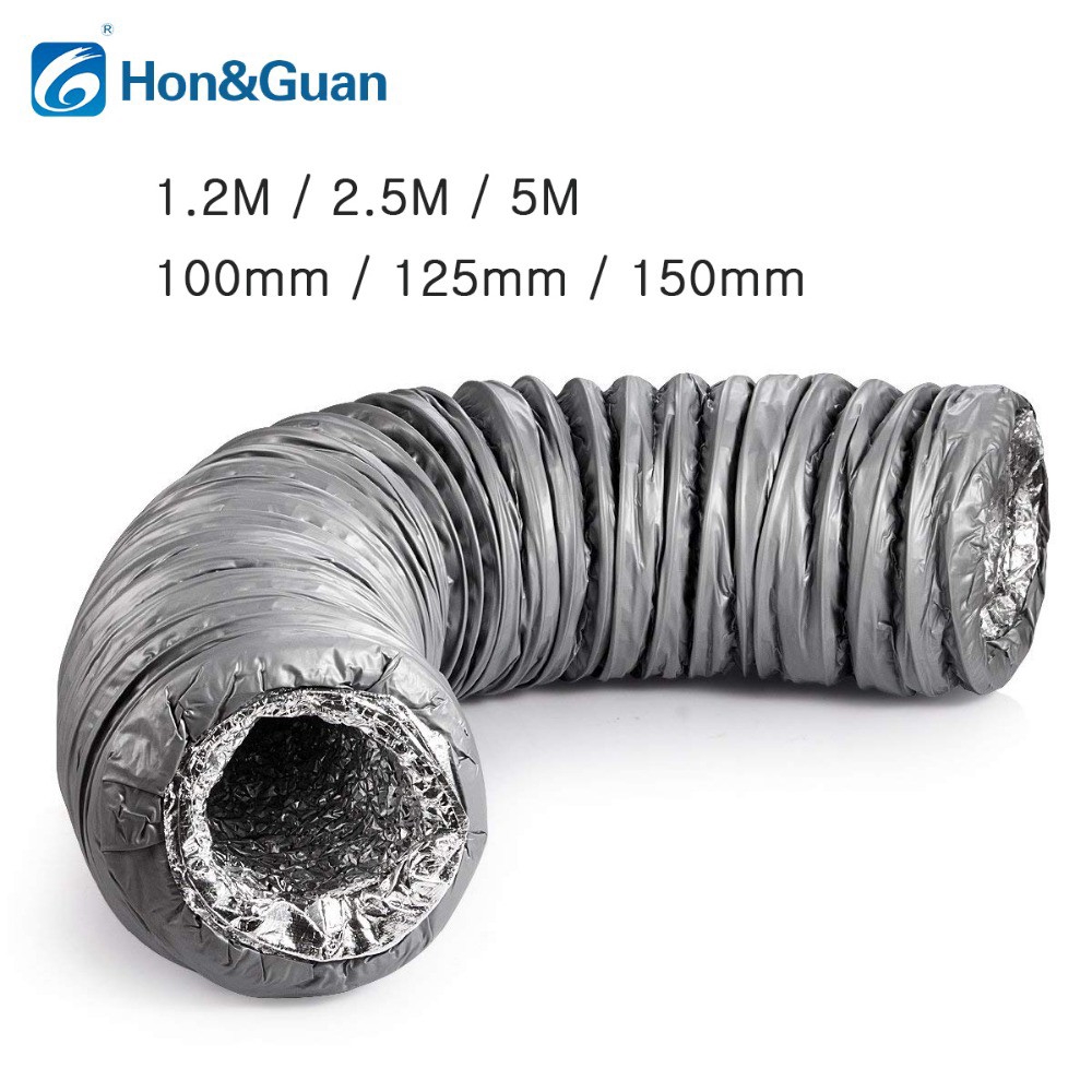 Duct Silencer Low Noise Flexible Ventilation Hose-Insulated Aluminum Air Duct